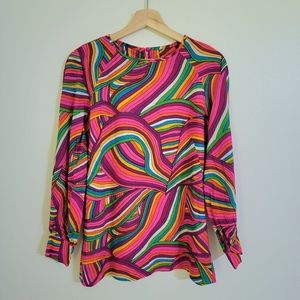 Vintage Mod Rainbow 1960's Stripe Top